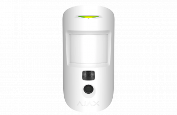 Bezprzewodowa czujka PIR z wideoweryfikacją, biała MotionCam WHITE AJAX